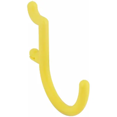 FUNCTIONAIRE J-Hook: 1/4 in Peg Hole, For 1 in Pegboard Hole Spacing - Hooks for Round-Hole Pegboard