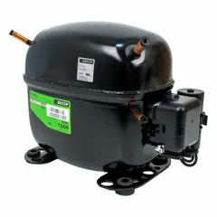 Hermetic reciprocating compressor for R-404A refrigerant systems. Provides 3,096 BtuH cooling capacity with a 1/2 hp motor. Discharge line connection size is 1/4 in. Suitable for commercial refrigeration applications such as walk-in coolers and freezers.