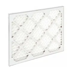 Pleated Air Filter: 16 in x 20 in x 1 in, MERV 8, Synthetic Media, Beverage Board Frame