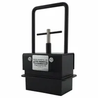 This manual lifting magnet features an on-off control mechanism with a trigger release handle for safe handling of ferrous metal parts. Constructed from ceramic and steel, it has a maximum load capacity of 5 lb. Suitable for light-duty lifting tasks in workshops and maintenance environments
