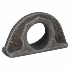 This weld-on hoist ring is constructed from steel and rated for a working load limit of 3,520 lb. It features a 0° pivot angle and 0° swivel angle, making it suitable for straight-line lifting applications. Designed to be welded onto steel structures or equipment, it provides a permanent attachment point for vertical lifting operations.