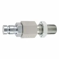 PARKER Nipple: 1/8 in, 9/16"-18 Thread Size, Male Bulkhead Seal-Lok, Bulkhead Seal-Lok, Steel (MPN PD346)