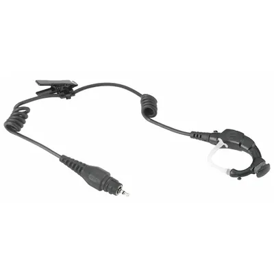 MOTOROLA Earpiece: Fits Motorola, For APX 7000 Series, Ear Hook, Black, 1 Wires - Motorola-Compatible Earpieces & Headsets