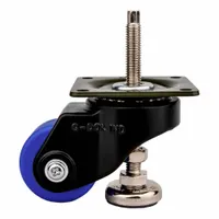 FOOT MASTER Plate Caster: Nylon Tread, 50 mm Wheel Dia, 73 mm Mounting Ht, 330 lb Load Capacity (MPN GDH-50A-SF-BLKMC)