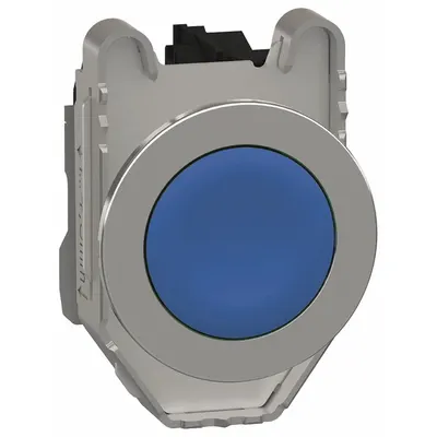 SCHNEIDER Flush Push Button Operator: Non-Illuminated, Flush Profile, Metallic, 30 mm - Flush-Mount Push Buttons