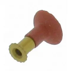 Straight precision vacuum pad and tip from the Roto-Pic series. Features a 0.25-inch tip size with a silicone cup and brass components. Designed for pick-and-place applications in industrial automation, suitable for handling small parts such as electronic components or delicate items.