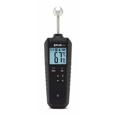 FLIR Moisture Meter: Digital, LCD with Backlight, Pinless, MR59 Meter/Pouch - Pinless Moisture Meters