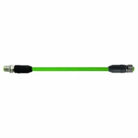 MURRELEKTRONIK Cordset: Cat5, M12 Male Straight x M12 Male Straight, 3 m Lg, TPE, Green, D Coding, D (MPN 7700-44511-S7V0300)