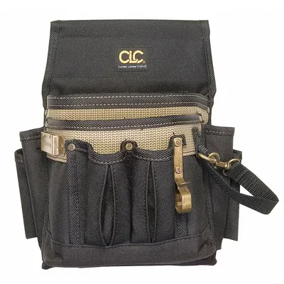 CLC Tool Pouch: For 3 in Belt Wd - Max, 10 Pockets - Polyester Tool Pouches