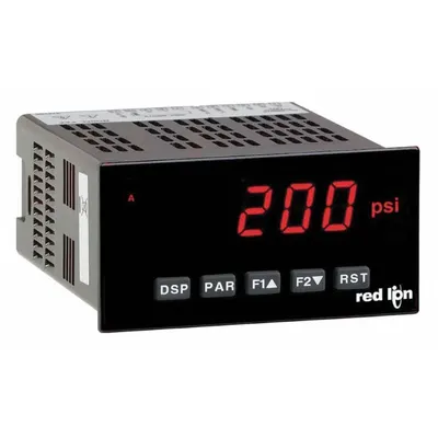 RED LION Dual Process Meter: 99,999 Display Span - Min, -19,999 Display Span - Max - DC Voltage Digital Panel Meters