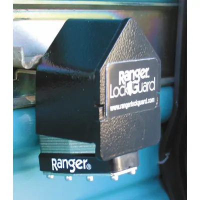 RANGER LOCK Padlock Guard with Lock: Steel, Black, 2 1/2 in Guard Lg - Padlock Guards with Lock