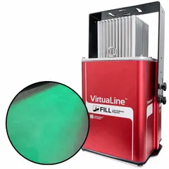 This 80 W LED projector and lens assembly casts a green filled-walkway legend onto floors or surfaces. It includes a power supply and is used to mark pedestrian walkways in industrial environments, helping to separate foot traffic from vehicle routes.