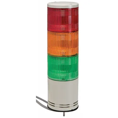 SCHNEIDER Tower Light Assembly: 3 Tier, Green/Orange/Red, No Sounder Tier - Three-Tier Tower Light Assemblies