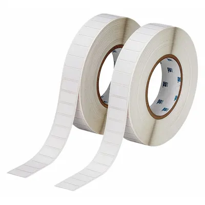 BRADY Pre-Cut Label Stock Roll: 1/2 in x 1 in, 1 13/64 in x 1/2 in, Polyimide - Brady Precut Label Rolls