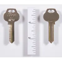 Key Blank: Compatible with Corbin/Russwin Locks, Key ID # L4, 6 Pins, Brass, Nickel Plated (MPN A1011-L4)