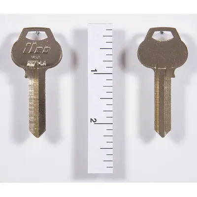 KABA ILCO Key Blank: Compatible with Corbin/Russwin Locks, Key ID # L4, 6 Pins, Brass - Door Lock Key Blanks