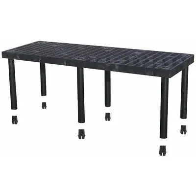 STRUCTURAL PLASTICS Plastic Shelving: 66 in x 24 in, 24 in Overall Ht - High-Durability Fixed Press-Fit Stationary Plastic Shelving