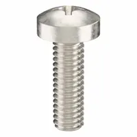 Machine Screw: M2.5x0.45 Thread Size, 8 mm Lg, 18-8, Stainless Steel, Plain, Pan, Phillips, 100 PK (MPN ZSCRW-223)