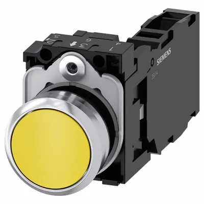 Siemens Flush Push Button Operator: Non-Illuminated, Flush Profile, Non-Metallic - Flush-Mount Push Buttons