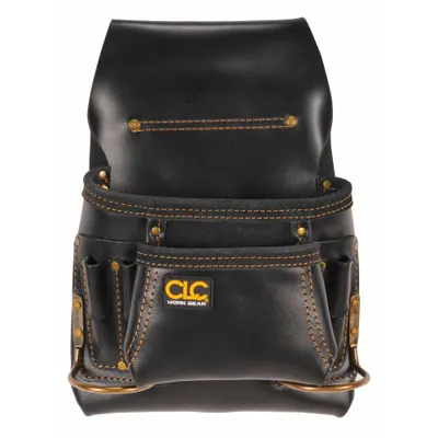 CLC Tool Pouch: For 2 3/4 in Belt Wd - Max, 8 Pockets - Leather Tool Pouches
