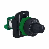 SCHNEIDER ELECTRIC Potentiometer: 22 mm Panel Mounting Size, 47,000 ohm Max Resist Rating (MPN XB5AD912R47K)