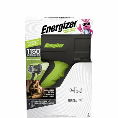 ENERGIZER Spotlight: Rechargeable, 1,150 lm Max., 7 hr Run Time at Max. Brightness - Rechargeable Spotlights