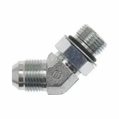 This 316 stainless steel hydraulic hose adapter features a male JIC to male ORB connection with a 7/8"-14 thread size and 5/8 in x 5/8 in fitting size. The swivel design allows for easy installation in confined spaces. Commonly used in fluid power systems to connect JIC and ORB ports.