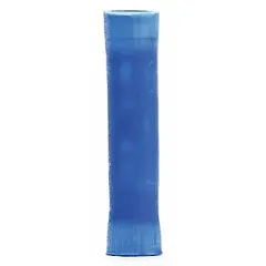 Vinyl-insulated butt splice connector for joining two wires of 16 AWG to 14 AWG. Rated for 600 V maximum. Suitable for use in electrical wiring applications such as industrial control panels, automotive wiring, and general electrical maintenance. Pack of 25.
