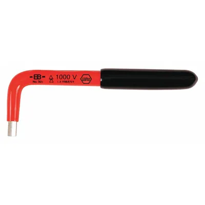 WIHA Hex Key: 0 Ball Ends, 1/8 in Tip Size, SAE, Short, Chrome Vanadium Molybdenum - Insulated Hex Keys