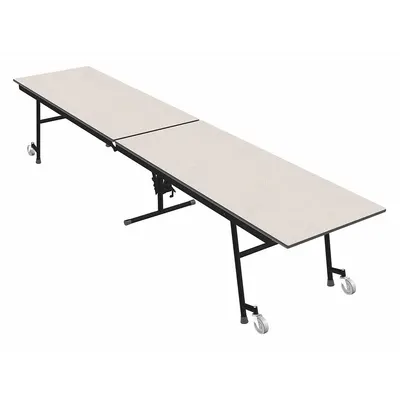 PALMER HAMILTON Folding Table: Gray Glace, 29 in Overall Ht, 30 in Overall Lg - Bi-Fold Cafeteria Tables