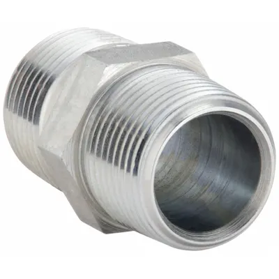 PARKER 3/8 FF-S Steel Male NPT x Male NPT Straight Pipe Fitting, 6000 psi - Hydraulic Threaded Extreme-Pressure Pipe Fittings