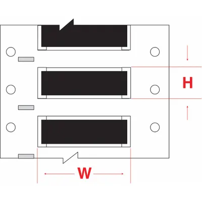 BRADY Sleeve Label: 3/16 in x 2 in, Polyolefin, Black (Matte) - Brady Precut Sleeve Label Rolls