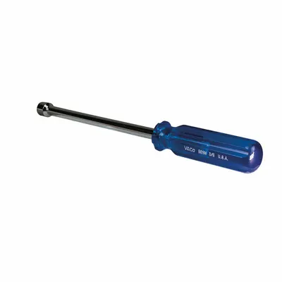KLEIN TOOLS Hollow Round Shank Nut Driver: Straight, SAE, With Magnetized Tip, Std - Fastener-Holding Nut Drivers