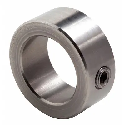 Dayton Shaft Collar: 1-Piece, Set Screw, 3/4 in Bore Dia, 1 1/4 in Collar Outside Dia - Stainless Steel Shaft Collars
