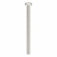 Machine Screw: #8-32 Thread Size, 2 1/2 in Lg, 316, Stainless Steel, Plain, Pan, Phillips, 10 PK (MPN ZSCRW-369)
