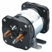 DC power solenoid with SPDT contact form, 48 V DC coil, and continuous duty cycle. Features 6 terminals with #10-32 coil termination and 5/16 in-24 contact termination. Used for switching high-current DC loads in battery banks, motor controls, and power distribution systems