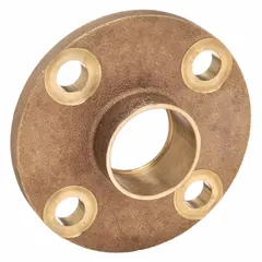 Low-lead cast bronze tube flange with cup x flange connection. Connects 2 in CTS copper tube to a 2 in pipe flange. Suitable for use in potable water and hydronic heating systems.
