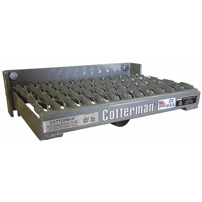 COTTERMAN Manual Fold-Up Step, Serrated Steel, Mountable, FUS100A3C1P1 - Mountable Fold Up Steps