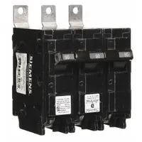 Three-pole miniature circuit breaker rated 90 A at 240V AC, designed for bolt-on mounting in P1 panelboards. Provides overcurrent protection for three-phase branch circuits in commercial and industrial electrical distribution systems. Maximum interrupting rating of 65 kA at 240V AC