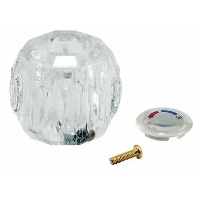 POWERS 900-035 Knob Faucet Handle, Chrome, Plastic - Knob Faucet Handles