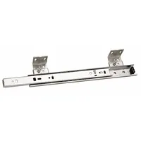 Ball bearing drawer slide with bracket type and 3/4 extension. Closed length of 19 11/16 inches. Suitable for use in industrial cabinetry, tool storage, and equipment enclosures where smooth drawer movement is required