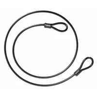 ABUS Security Cables: Straight Cable, 6 1/2 ft Lg, 5/16 in Cable Dia, Black (MPN 8/200 NON-COILED CABLE)