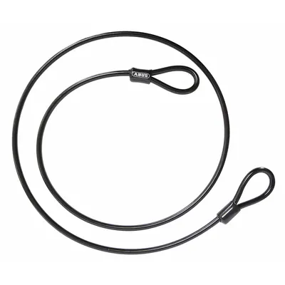 ABUS Security Cables: Straight Cable, 6 1/2 ft Lg, 5/16 in Cable Dia