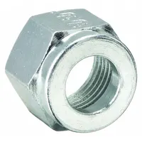 Compression Fitting Nut: 1/4 in OD Size, 7/16"-20 Thread Size, Compression, Steel (MPN 4NU4-S)