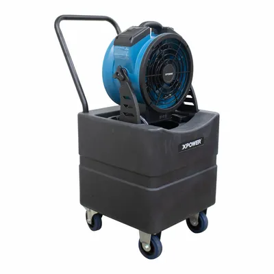 XPOWER Misting Fan: Variable Speeds, Non-Oscillating - Misting Industrial Pedestal Fans
