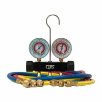BLACKMAX Refrigerant Manifold Set: 2 Valves, 3 Hoses, Series Blackmax, 2 1/2 in Gauge (MPN MBAP5A)