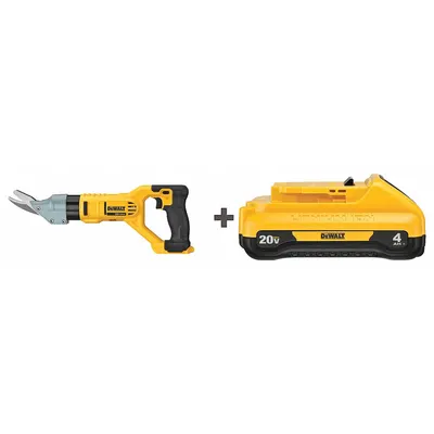 DEWALT Fiber Cement Shear: Cordless, 20V DC, 1/2 in, 2,500 stroke/min, (1) Bare Tool - DEWALT Cordless Cement Board Shears