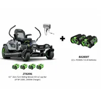 EGO EGO 42" Riding Mower and 2 Batteries: Riding, POWER+, Yard up to 3 acre, Rear-Wheel Drive (MPN ZT4204L, BA2800T(2))