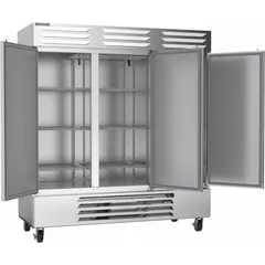 This BEVERAGE-AIR reach-in refrigerator offers 68.9 cu ft of storage capacity with electronic controls. It is Energy Star Compliant for efficient operation. Typical applications include commercial kitchens, bars, and convenience stores for storing beverages and perishable food. Dimensions: 84 1/4 in height, 33 1/2 in depth.