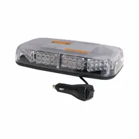 This LED mini light bar from RAILHEAD GEAR features a magnetic mount and plug-in electrical connection. It is SAE J845 Class 1 rated and offers 10 selectable flash patterns. Suitable for use on emergency and service vehicles where temporary warning lighting is needed